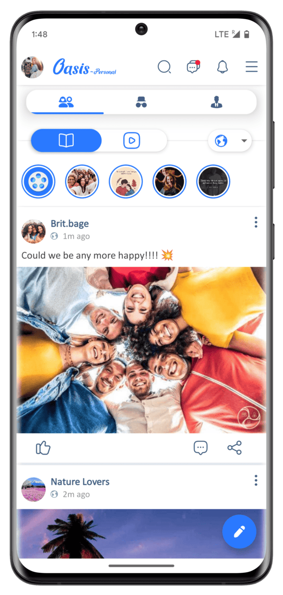 Oasis — A New Age Social Network with AI Tools, Triple Profiles, and a Creator Program